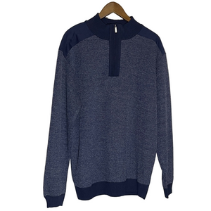 NWOT Studio Ferera Mock Neck Blue Sweater Sz XXL